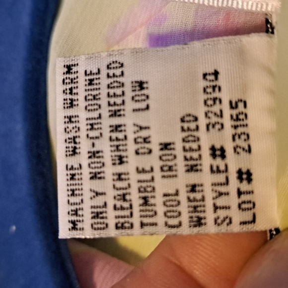 90's Sheri Martin New York Petites 14P lt green and pink leaves and flowers - Picture 7 of 7